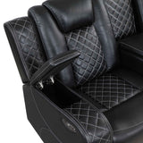 Radiant Black Power Reclining Sofa and Loveseat by Homelegance at Eve Furniture