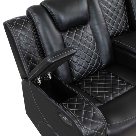 Radiant Black Power Reclining Sofa and Loveseat by Homelegance at Eve Furniture