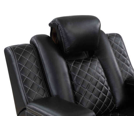 Radiant Black Power Reclining Sofa and Loveseat by Homelegance at Eve Furniture