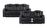 Radiant Black Power Reclining Sofa and Loveseat by Homelegance at Eve Furniture