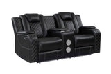 Radiant Black Power Reclining Sofa and Loveseat by Homelegance at Eve Furniture