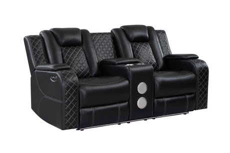 Radiant Black Power Reclining Sofa and Loveseat by Homelegance at Eve Furniture