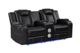 Radiant Black Power Reclining Sofa and Loveseat by Homelegance at Eve Furniture
