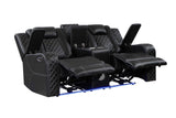 Radiant Black Power Reclining Sofa and Loveseat by Homelegance at Eve Furniture