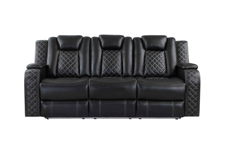 Radiant Black Power Reclining Sofa and Loveseat by Homelegance at Eve Furniture