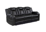 Radiant Black Power Reclining Sofa and Loveseat by Homelegance at Eve Furniture