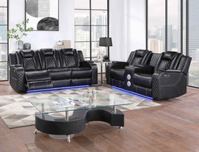 Radiant Black Power Reclining Sofa and Loveseat by Homelegance at Eve Furniture