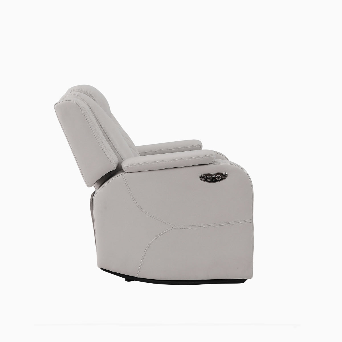 Radiant Gray/White Power Reclining Chair with Power Headrest, Led Light by Homelegance at Eve Furniture