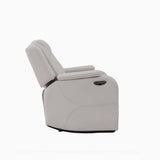 Radiant Gray/White Power Reclining Chair with Power Headrest, Led Light by Homelegance at Eve Furniture