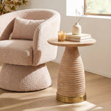 Radiant Natural Side Table by Zuomod at Eve Furniture