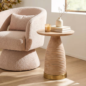 Radiant Natural Side Table by Zuomod at Eve Furniture