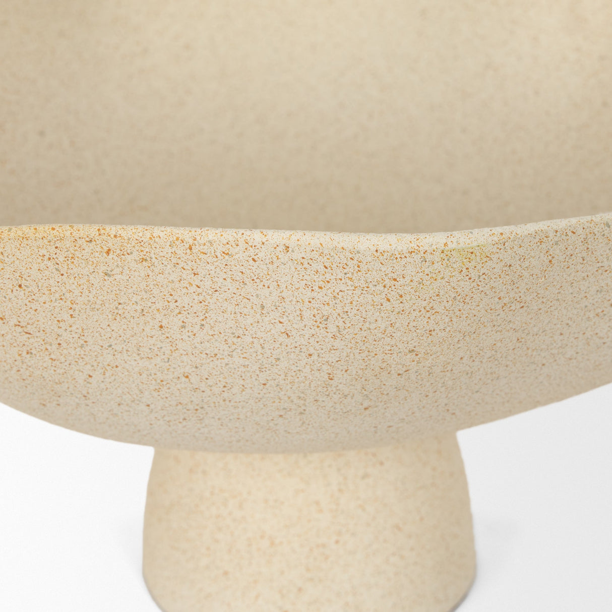 Radka Beige Textured Large Metal Decorative Bowl by Mercana at Eve Furniture