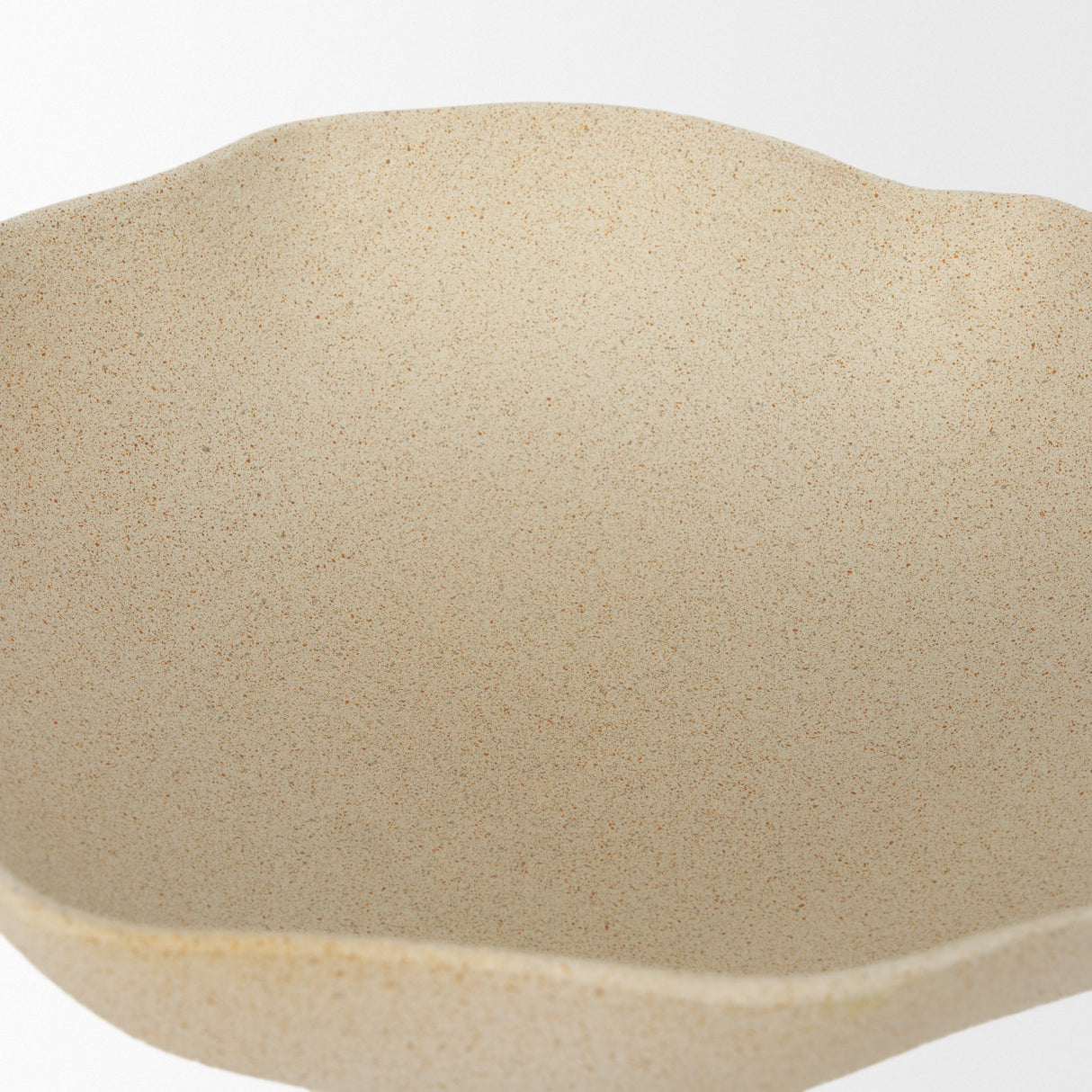 Radka Beige Textured Large Metal Decorative Bowl by Mercana at Eve Furniture