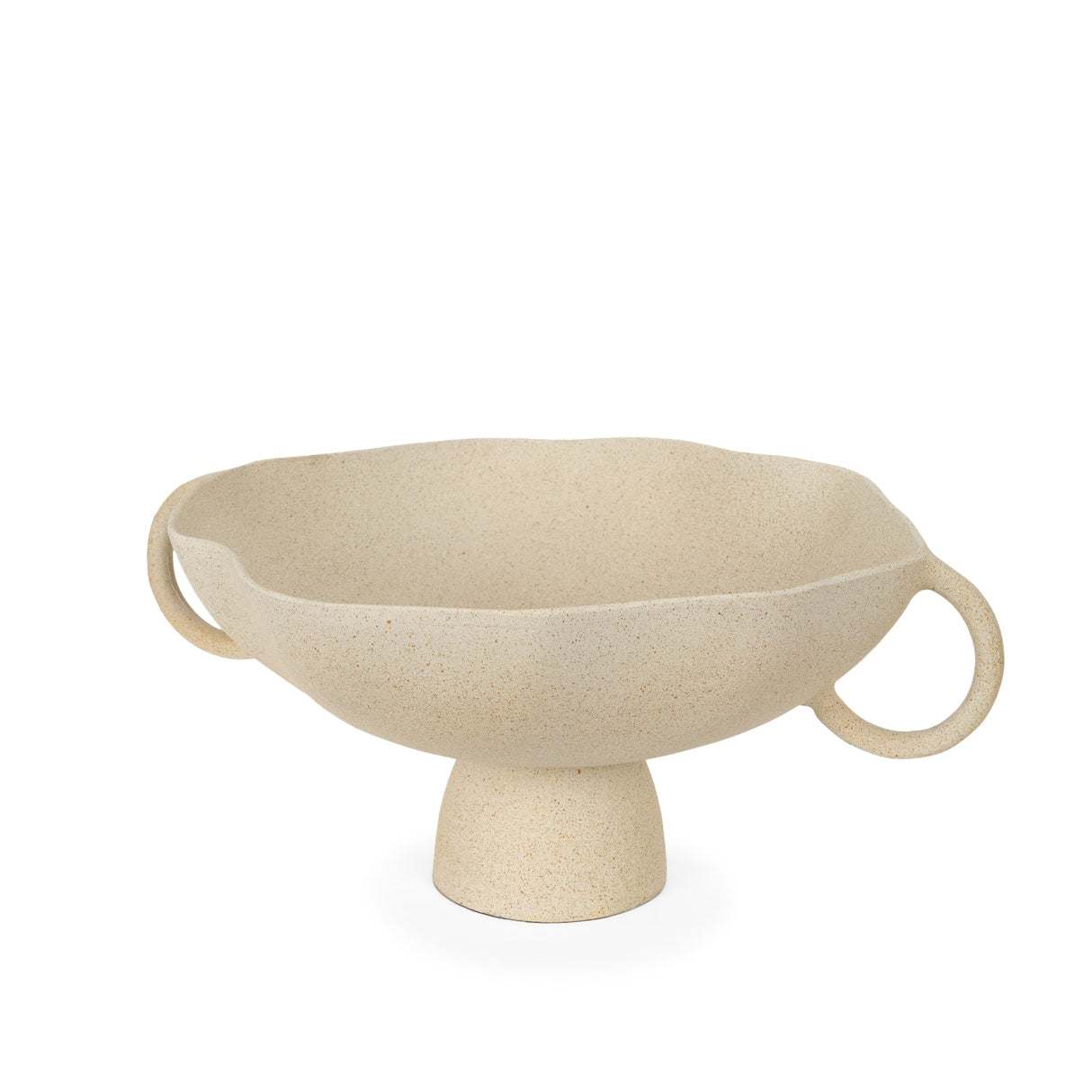 Radka Beige Textured Large Metal Decorative Bowl by Mercana at Eve Furniture
