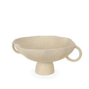 Radka Beige Textured Large Metal Decorative Bowl by Mercana at Eve Furniture