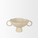 Radka Beige Textured Small Metal Decorative Bowl by Mercana at Eve Furniture