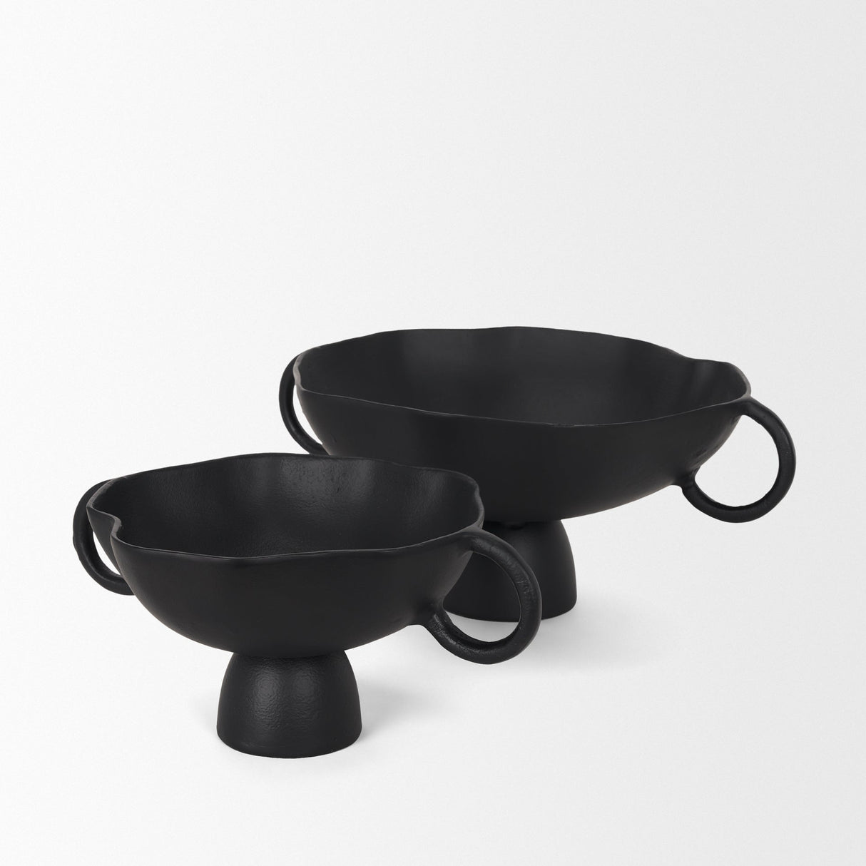 Radka Large Matte Black Metal Decorative Bowl by Mercana at Eve Furniture