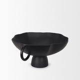 Radka Large Matte Black Metal Decorative Bowl by Mercana at Eve Furniture