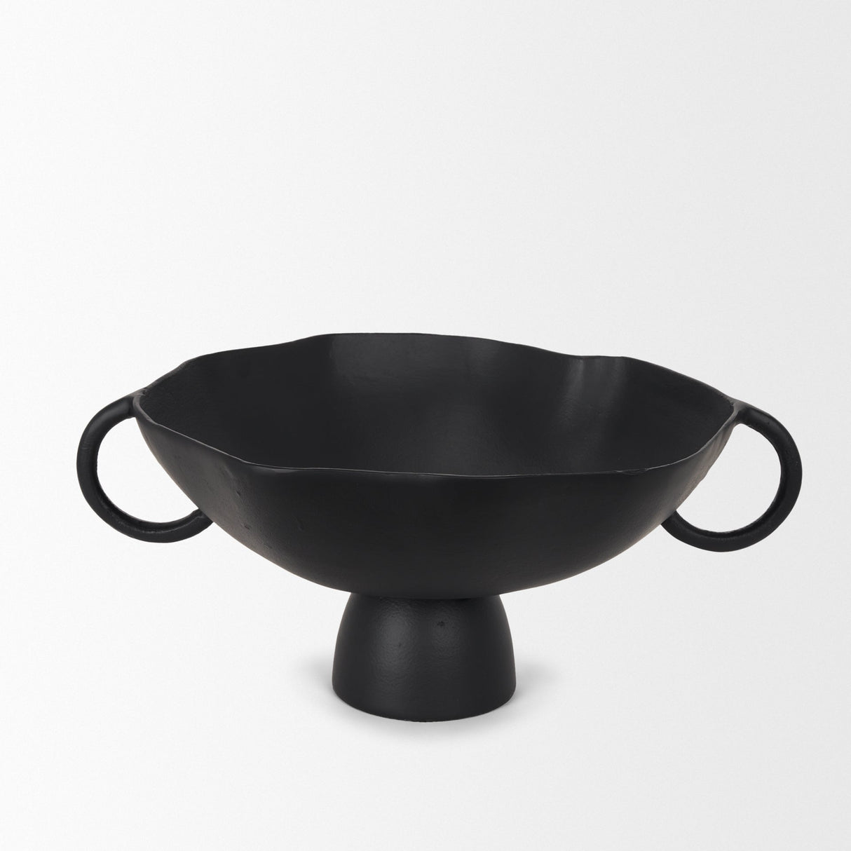 Radka Large Matte Black Metal Decorative Bowl by Mercana at Eve Furniture