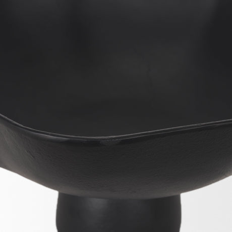 Radka Large Matte Black Metal Decorative Bowl by Mercana at Eve Furniture
