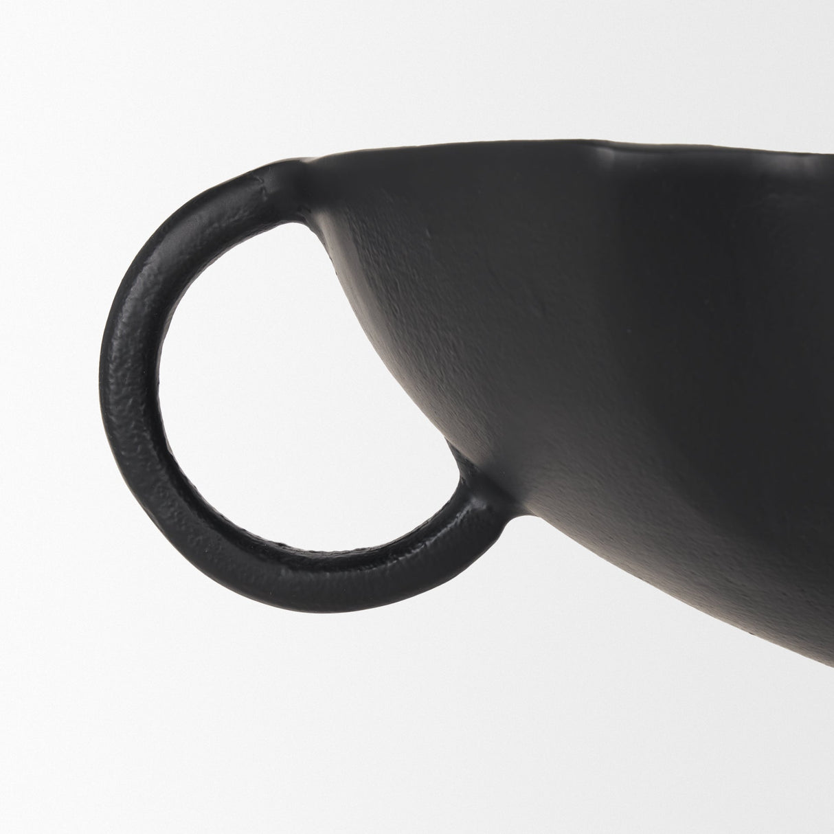 Radka Large Matte Black Metal Decorative Bowl by Mercana at Eve Furniture