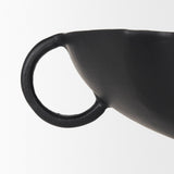 Radka Large Matte Black Metal Decorative Bowl by Mercana at Eve Furniture