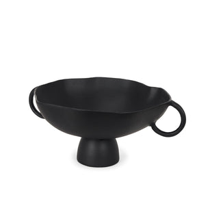 Radka Large Matte Black Metal Decorative Bowl by Mercana at Eve Furniture