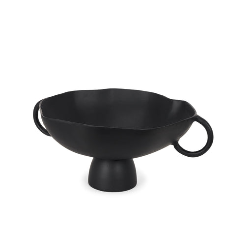 Radka Large Matte Black Metal Decorative Bowl by Mercana at Eve Furniture