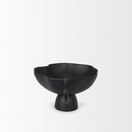 Radka Small Matte Black Metal Decorative Bowl by Mercana at Eve Furniture