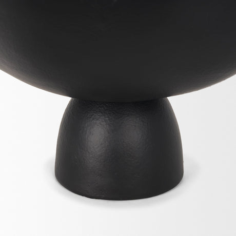 Radka Small Matte Black Metal Decorative Bowl by Mercana at Eve Furniture