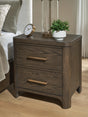 Radkin Burnished Brown Nightstand by Ashley at Eve Furniture