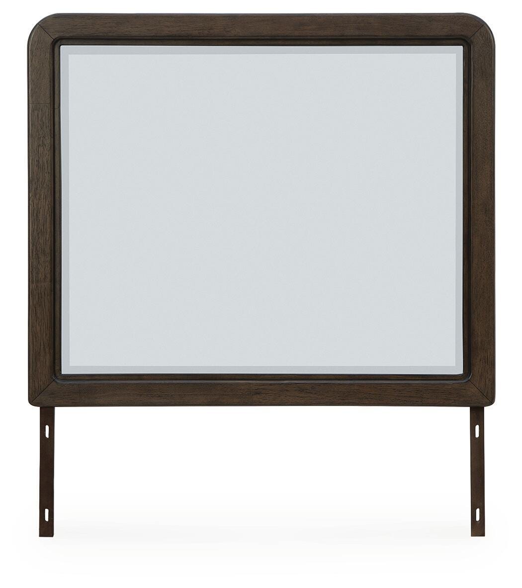 Radkin Burnished Brown Uphostered Panel Bedroom Set by Ashley at Eve Furniture