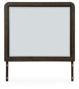 Radkin Burnished Brown Uphostered Panel Bedroom Set by Ashley at Eve Furniture