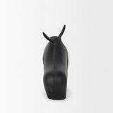 Radu Large Matte Black Metal Bull Decorative Object by Mercana at Eve Furniture