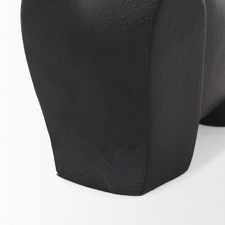 Radu Large Matte Black Metal Bull Decorative Object by Mercana at Eve Furniture