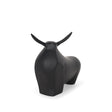 Radu Large Matte Black Metal Bull Decorative Object by Mercana at Eve Furniture