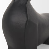 Radu Small Matte Black Metal Bull Decorative Object by Mercana at Eve Furniture