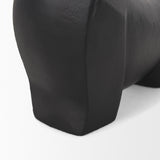 Radu Small Matte Black Metal Bull Decorative Object by Mercana at Eve Furniture