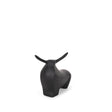 Radu Small Matte Black Metal Bull Decorative Object by Mercana at Eve Furniture