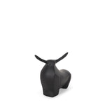 Radu Small Matte Black Metal Bull Decorative Object by Mercana at Eve Furniture