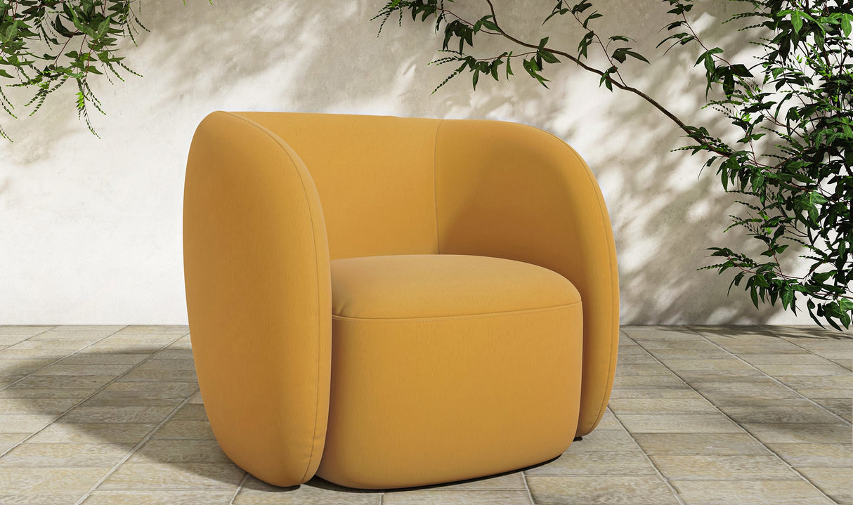 Rae Outdoor Accent Chair Deep Yellow by Moe's Home at Eve Furniture