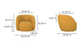 Rae Outdoor Accent Chair Deep Yellow by Moe's Home at Eve Furniture