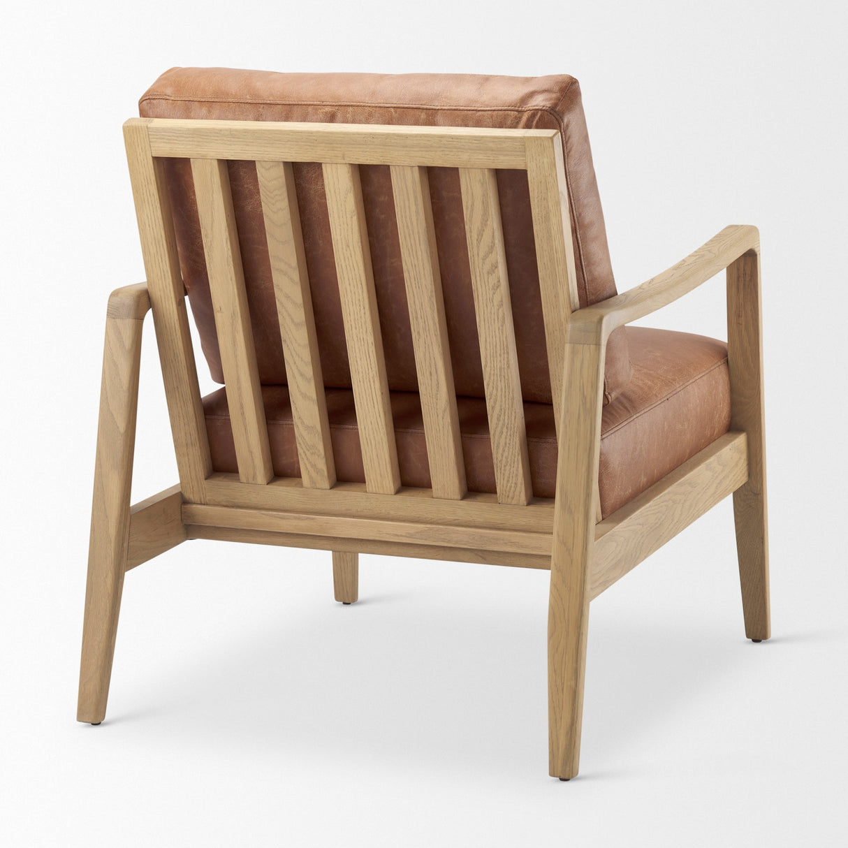 Raeleigh Tan Faux Leather Accent Chair by Mercana at Eve Furniture