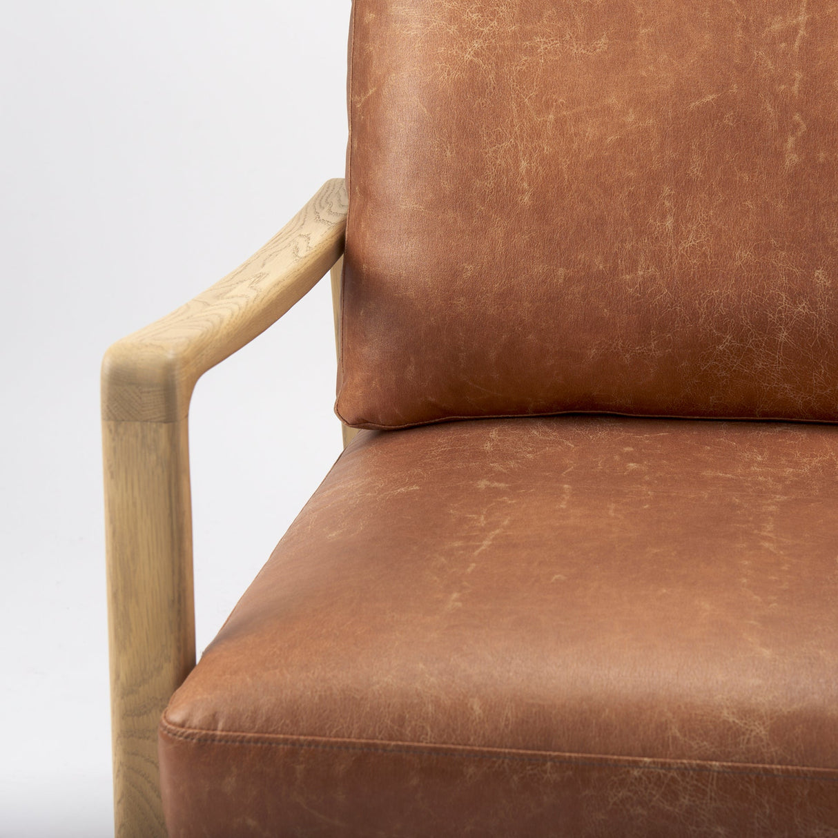 Raeleigh Tan Faux Leather Accent Chair by Mercana at Eve Furniture