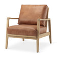 Raeleigh Tan Faux Leather Accent Chair by Mercana at Eve Furniture