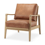 Raeleigh Tan Faux Leather Accent Chair by Mercana at Eve Furniture