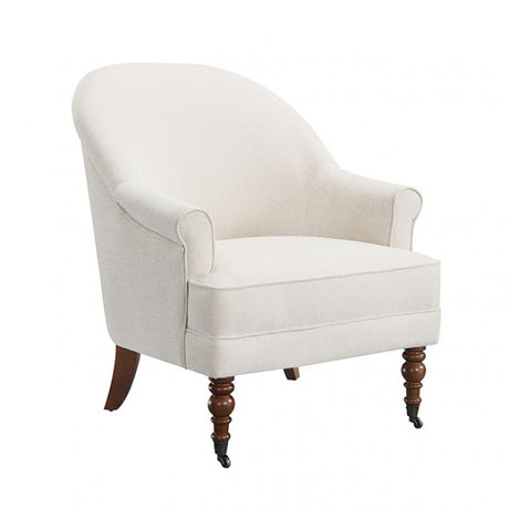Raelyn Cotton Fog / Walnut Accent Chair by Furniture of America at Eve Furniture