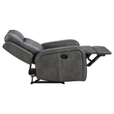 Raelynn Gray Upholstered Motion Reclining Living Room Set by Coaster at Eve Furniture