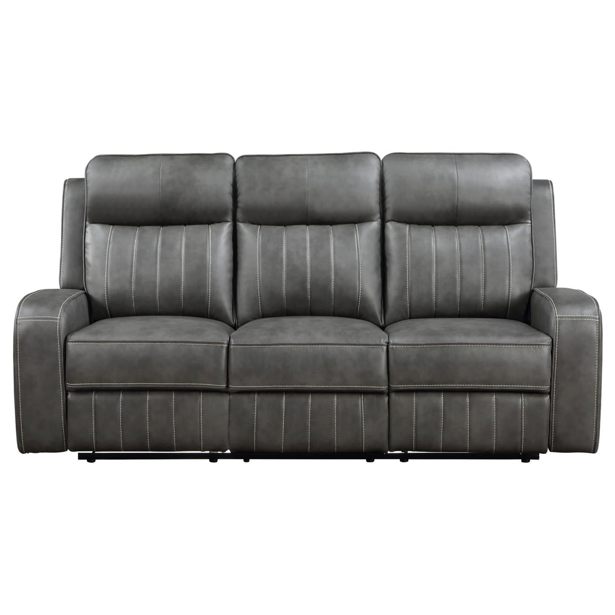 Raelynn Gray Upholstered Motion Reclining Living Room Set by Coaster at Eve Furniture