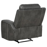 Raelynn Grey 3-Piece Upholstered Motion Reclining Sofa Set by Coaster at Eve Furniture